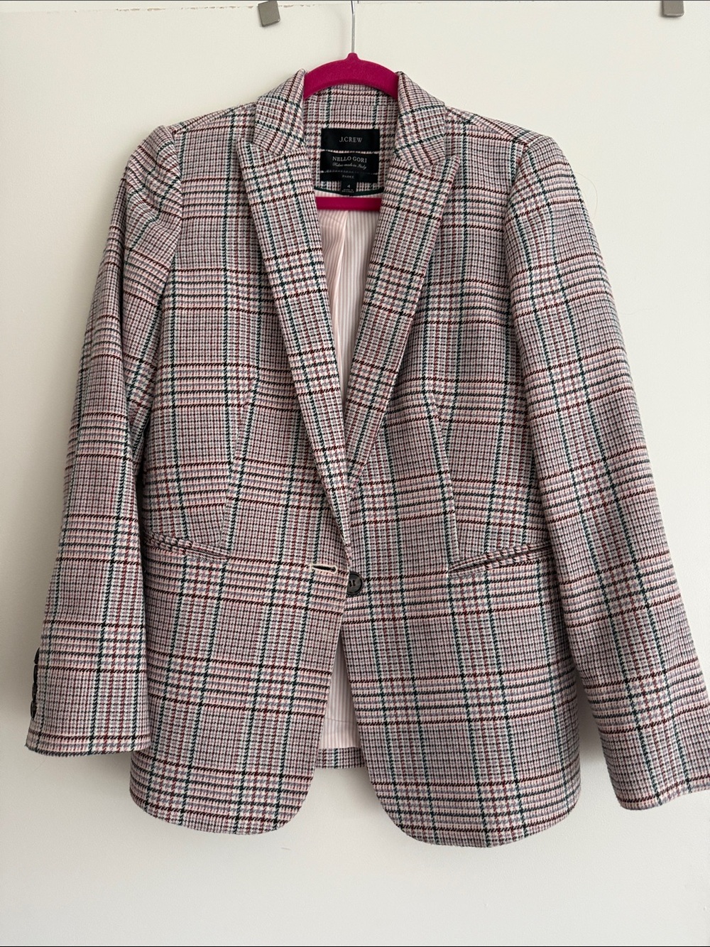 J. Crew Plaid Tailored Blazer